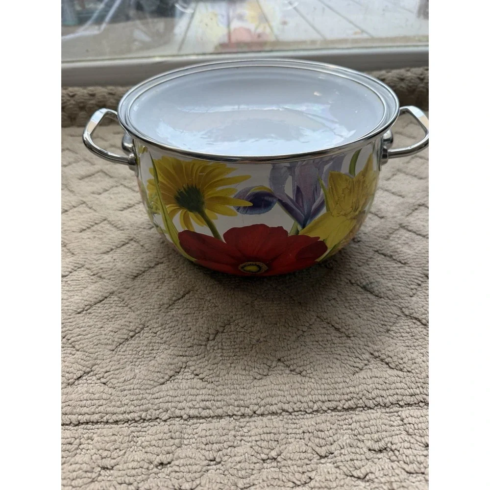 The Pioneer Woman Dutch Oven Floral Garden Enamel On Steel 4 Qt RETIRED